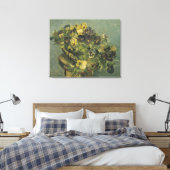 Van Gogh-Korb mit Stiefmütterchen auf einem kleine Leinwanddruck (Insitu (Schlafzimmer))