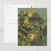 Van Gogh-Korb mit Stiefmütterchen auf einem kleine Postkarte (Vorne/Hinten)