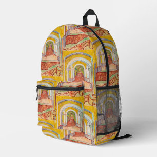Van Gogh Korridor Asylum Gelb Impressionistische K Bedruckter Rucksack