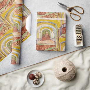 Van Gogh Korridor Asylum Gelb Impressionistische K Geschenkpapier
