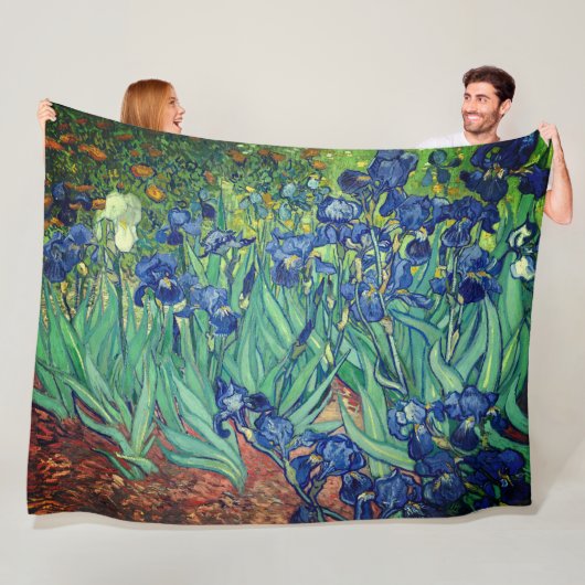 Van Gogh Kunst Irises Fleecedecke (Beispiel)