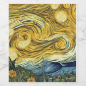 Van Gogh Kunstgedanke Weinetikett (Einzelnes Label)