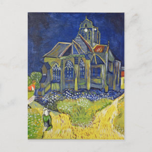 Van Gogh Kunstreproduktion, Die Kirche in Auvers Postkarte