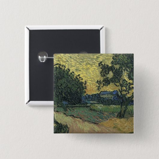 Van Gogh Landscape bei Twilight Button (Vorne & Hinten)