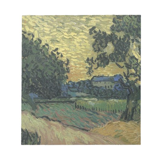 Van Gogh Landscape bei Twilight Notizblock (Vorderseite)