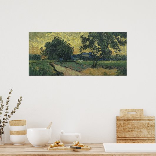 Van Gogh Landscape bei Twilight Poster (Küche)