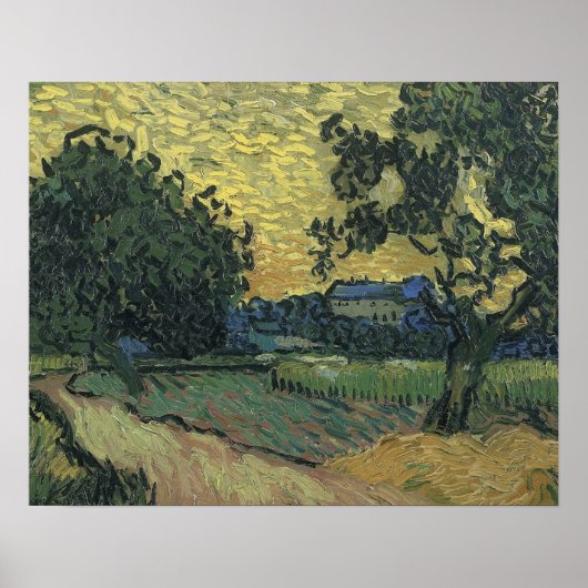 Van Gogh Landscape bei Twilight Poster (Vorne)