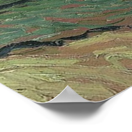 Van Gogh Landscape bei Twilight Poster (Ecke)