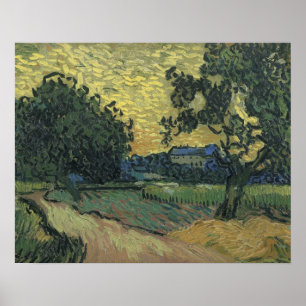 Van Gogh Landscape bei Twilight Poster