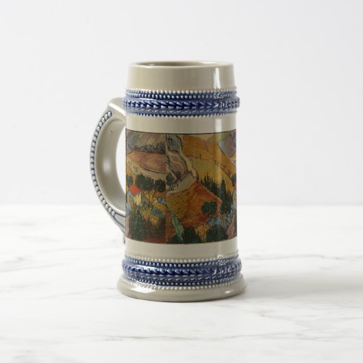 Van Gogh Landscape mit House und Plowman Bierglas (Vorderseite Links)