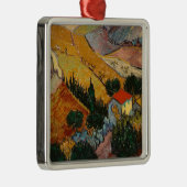 Van Gogh Landscape mit House und Plowman Ornament Aus Metall (Rechts)