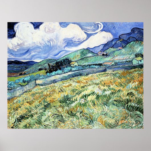 Van Gogh - Landschaft aus Saint-Remy, Poster (Vorne)