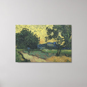 Van Gogh Landschaft bei Dämmerung Leinwanddruck