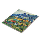 Van Gogh - Landschaft der Berge Les Alpilles, Fliese (Seite)