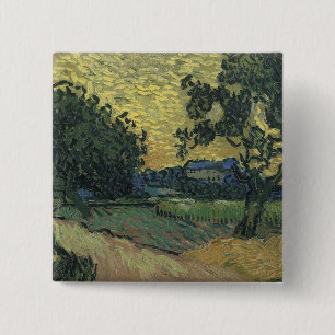 Van Gogh Landschaft in der Dämmerung Button