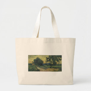 Van Gogh Landschaft in der Dämmerung Jumbo Stoffbeutel