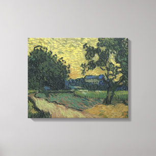 Van Gogh Landschaft in der Dämmerung Leinwanddruck
