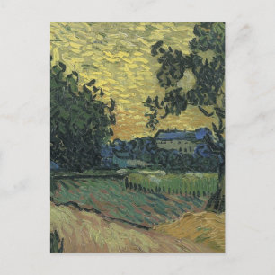 Van Gogh Landschaft in der Dämmerung Postkarte
