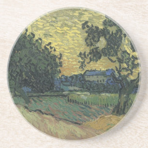 Van Gogh Landschaft in der Dämmerung Untersetzer