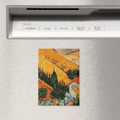 Van Gogh - Landschaft mit Häusern und Plowman Magnet (In Situ (Geschirrspüler))