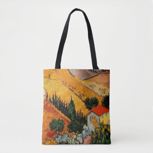 Van Gogh - Landschaft mit Häusern und Plowman Tasche (Vorderseite)