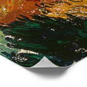 Van Gogh - Landschaft mit House und Plowman, Poster (Ecke)