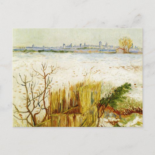 Van Gogh - Landschaft mit Schnee Postkarte (Vorderseite)
