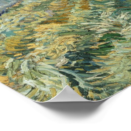 Van Gogh - Landschaft von Saint-Remy Poster (Ecke)