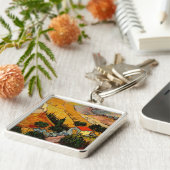 Van Gogh - Landschaftsbild-Plowman Schlüsselanhänger (Seite)