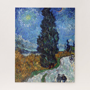 Van Gogh Landstraße Zypressen Kunstwerk Puzzle