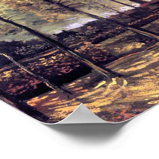 Van Gogh - Lane with Poplars Poster (Ecke)