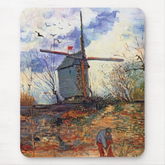 Van Gogh - Le Moulin De La Galette Windmill Mousepad (Vorne)