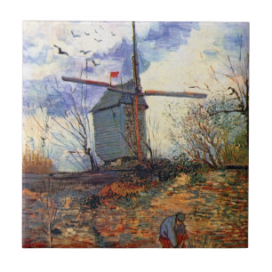 Van Gogh - Le Moulin De La Galette Windmühle Fliese