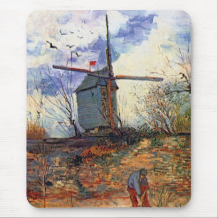 Van Gogh - Le Moulin De La Galette Windmühle Mousepad