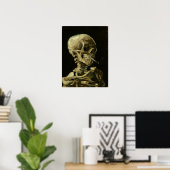 Van Gogh - Leiter eines Skeletts mit einem brennen Poster (Heimbüro)