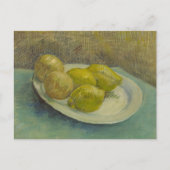 Van Gogh Lemons Plate Yellow Kitchen Art Postkarte (Vorderseite)