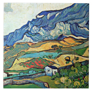 Van Gogh - Les Alpilles Bergwelt Landschaft Fliese