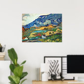Van Gogh - Les Alpilles Bergwelt Landschaft Poster (Heimbüro)