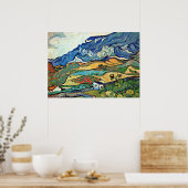 Van Gogh - Les Alpilles Bergwelt Landschaft Poster (Küche)