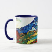 Van Gogh - Les Alpilles Bergwelt Landschaft Tasse (Links)