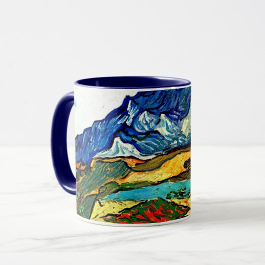 Van Gogh - Les Alpilles Bergwelt Landschaft Tasse (Vorderseite Links)