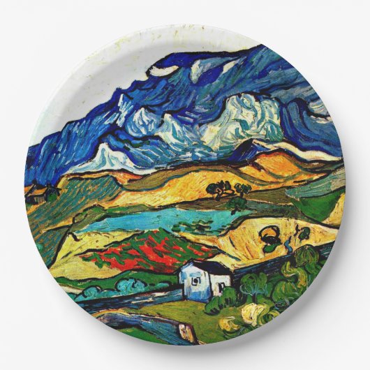 Van Gogh - Les Alpilles Pappteller (Vorderseite)