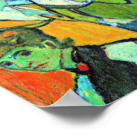 Van Gogh - Les Arenes, berühmtes Gemälde Poster (Ecke)