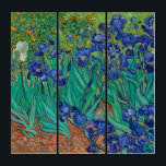 Van Gogh Lila Irises Floral Triptychon<br><div class="desc">Vincent Van Gogh (30. März 1853 - 29. Juli 1890) war ein einflussreicher niederländischer postimpressionistischer Maler.  Dieses Kunstwerk heißt Ire.</div>