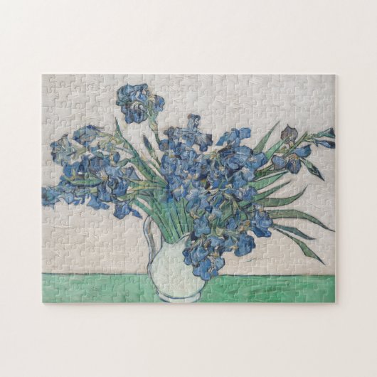 Van Gogh Lila Irises Vase Floral Painting Puzzle (Horizontal)
