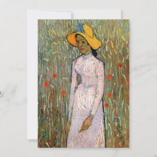 Van Gogh, Mädchen stehend; Hintergrund mit Weizen