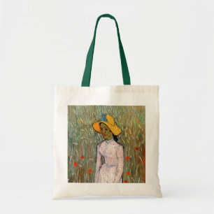 Van Gogh, Mädchen stehend; Hintergrund mit Weizen Tragetasche