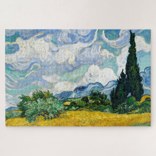 Van Gogh Malerei Kunst Vintage Weizenfeld Zypresse Puzzle