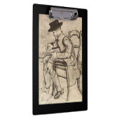 Van Gogh - Man Writing, Facing Links, Klemmbrett (Rechts)
