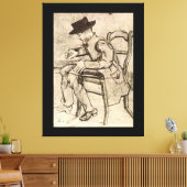 Van Gogh - Man Writing, Facing Links, Leinwanddruck (Insitu (Wohnzimmer))